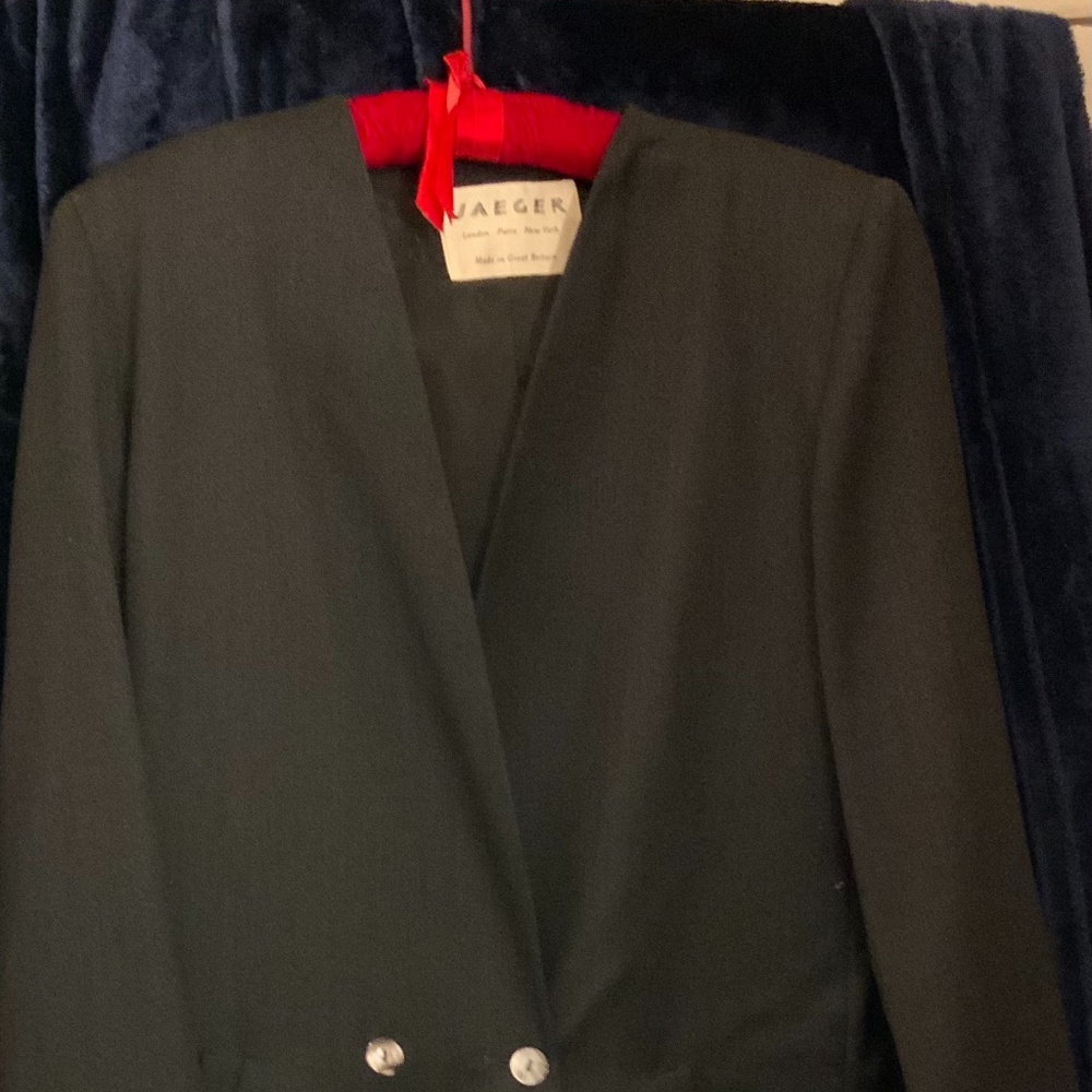 Black dbl-breasted Suit Blazer